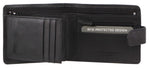 Milleni Men's Leather Tab Wallet (C10541BLK)-Men's Wallet-ElegantFemme