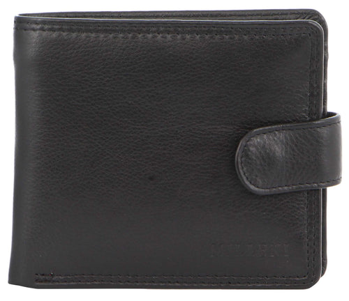 Milleni Men's Leather Tab Wallet (C5128BLK)-Men's Wallet-ElegantFemme