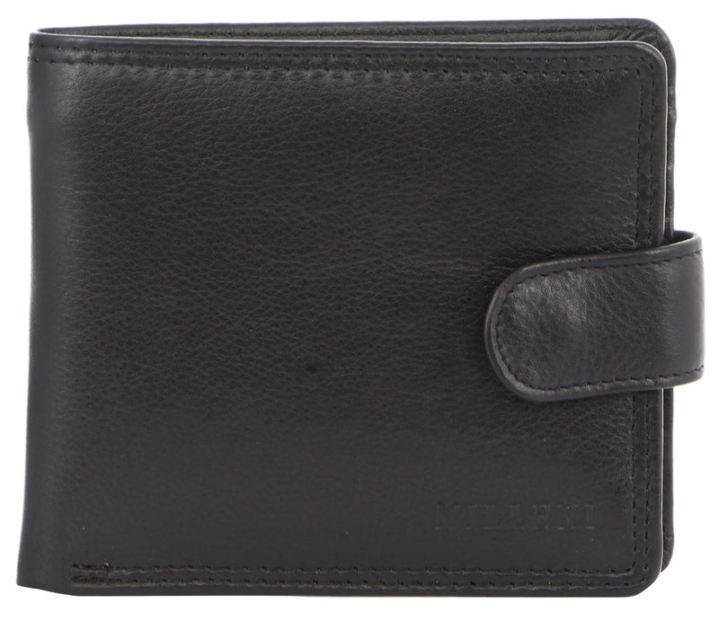 Milleni Men's Leather Tab Wallet (C5128BLK)-Men's Wallet-ElegantFemme