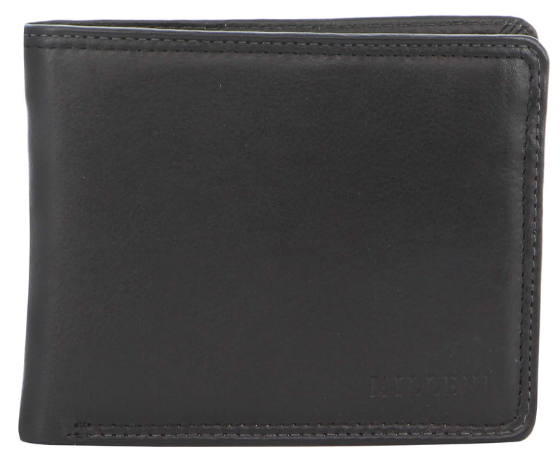 Milleni Men's Leather Bi-Fold Wallet (C5129BLK)-Men's Wallet-ElegantFemme