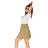 The Keira Cotton Mini Skirt - Green-Skirt-ElegantFemme