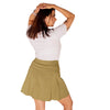 The Keira Cotton Mini Skirt - Green-Skirt-ElegantFemme