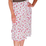 The Marley Floral Wrap Skirt - Rose-Skirt-ElegantFemme