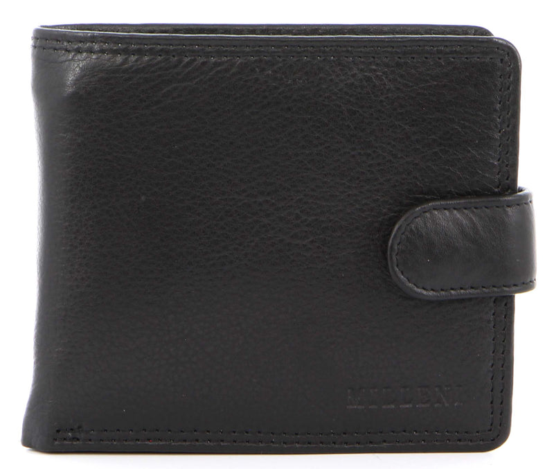 Milleni Mens Leather Tab Wallet with central flap (LWC529BLK)-Men's Wallet-ElegantFemme