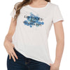 The Real Life Tee - In Blue-Printed T Shirt-ElegantFemme