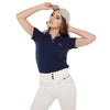The Elegant Polo in Navy Blue-Polo T Shirt-ElegantFemme