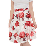 The Posy Midi Skirt- Red-Skirt-ElegantFemme