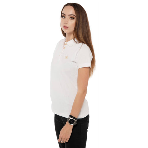 The Elegant Polo in White-Polo T Shirt-ElegantFemme