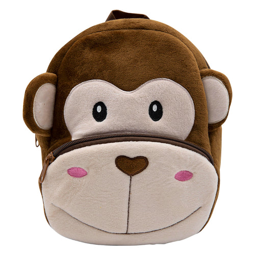 Animal Plushie Backpack Series- Monkey (M-L)-Kids Backpack-ElegantFemme