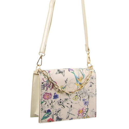 Milleni Ladies Floral Cross-Body Handbag (FB2917)-Crossbody Bag-ElegantFemme