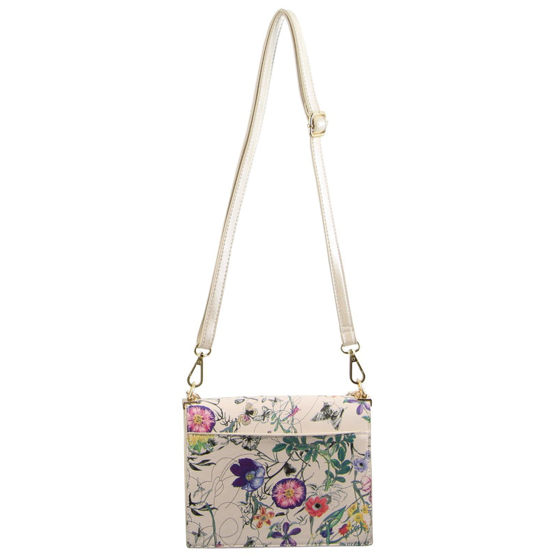 Milleni Ladies Floral Cross-Body Handbag (FB2917)-Crossbody Bag-ElegantFemme