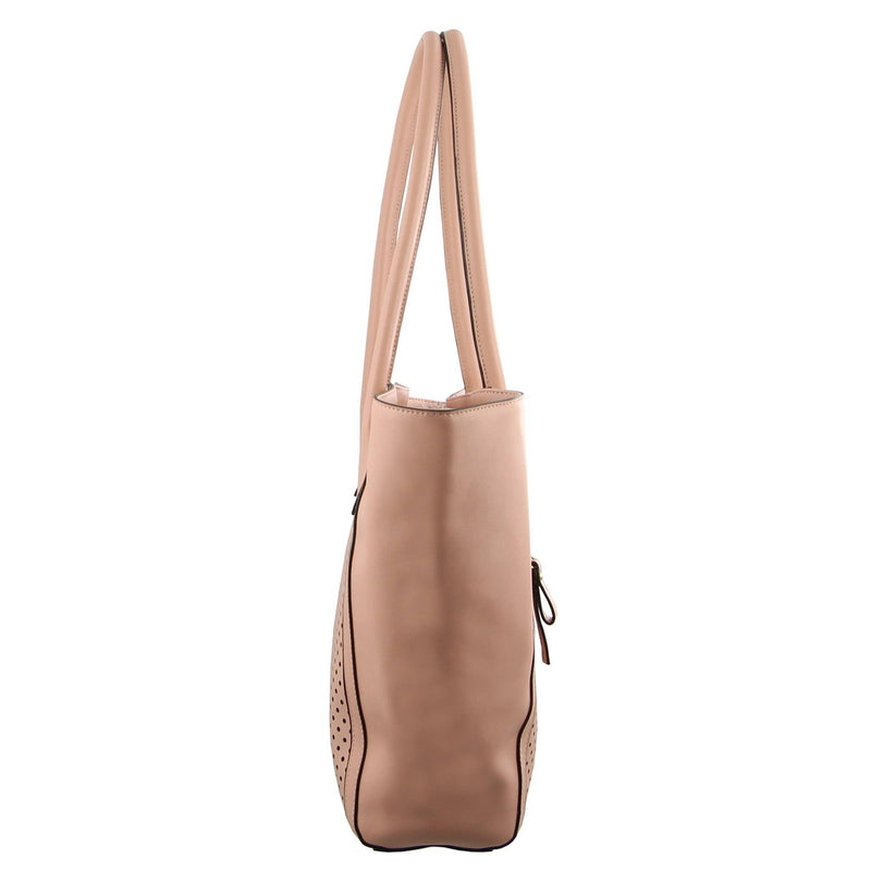 MILLENI FASHION TOTE PERFORATED HANDBAG (PV2927)-Handbag-ElegantFemme