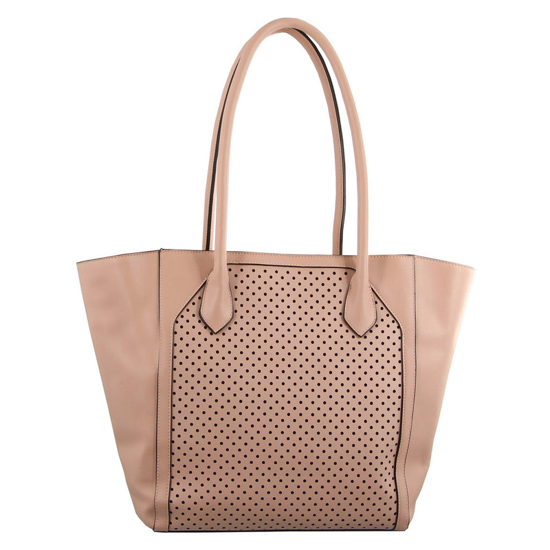 MILLENI FASHION TOTE PERFORATED HANDBAG (PV2927)-Handbag-ElegantFemme