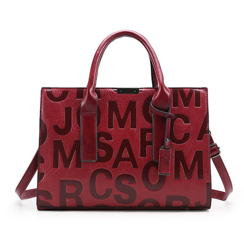 Red MJ Style Satchel Bag-Handbag-ElegantFemme