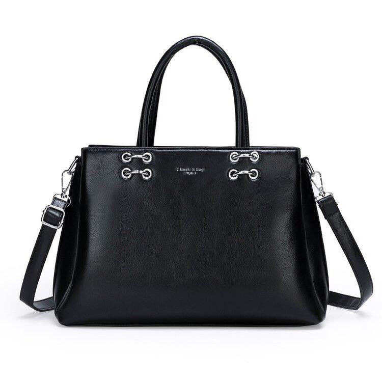 RS Satchel Bag - Black-Handbag-ElegantFemme
