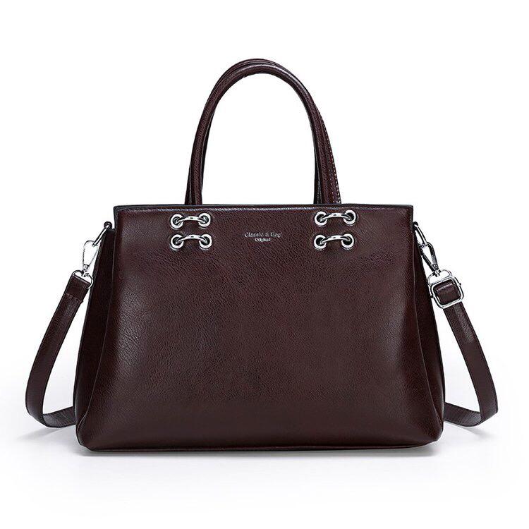 RS Satchel Bag - Brown-Handbag-ElegantFemme