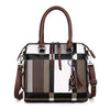 Nov Patterned Handbag Set of 4 - Brown-Handbag Set-ElegantFemme