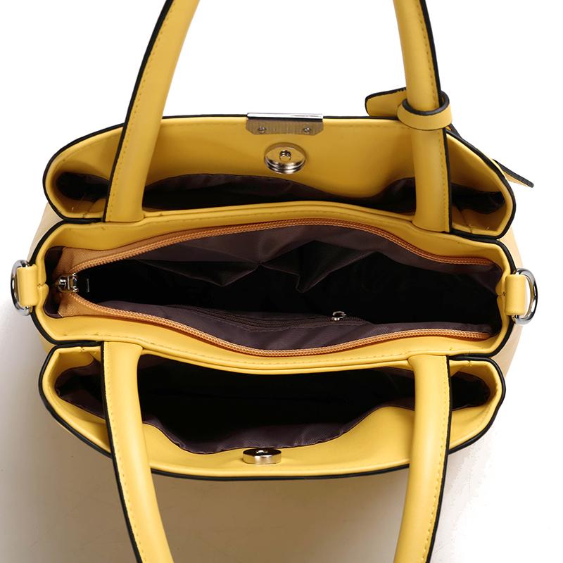 The Dianna 2 Bag Set - Yellow-Handbag Set-ElegantFemme