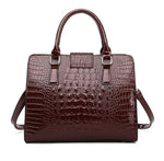 The Lily Bag - Croc Pattern-Handbag-ElegantFemme