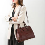 The Lily Bag - Croc Pattern-Handbag-ElegantFemme