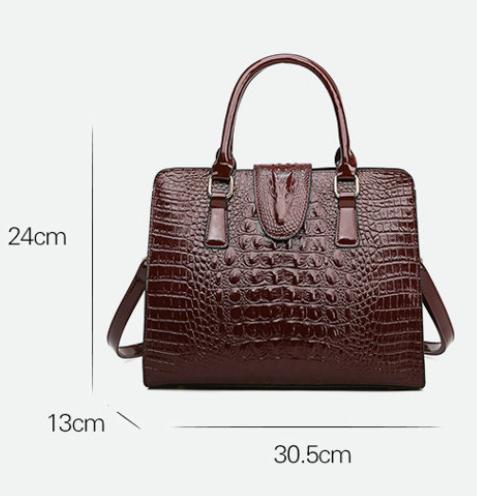 The Lily Bag - Croc Pattern-Handbag-ElegantFemme
