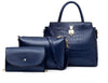 The Onassis 3 Bag Set in Black-Handbag Set-ElegantFemme