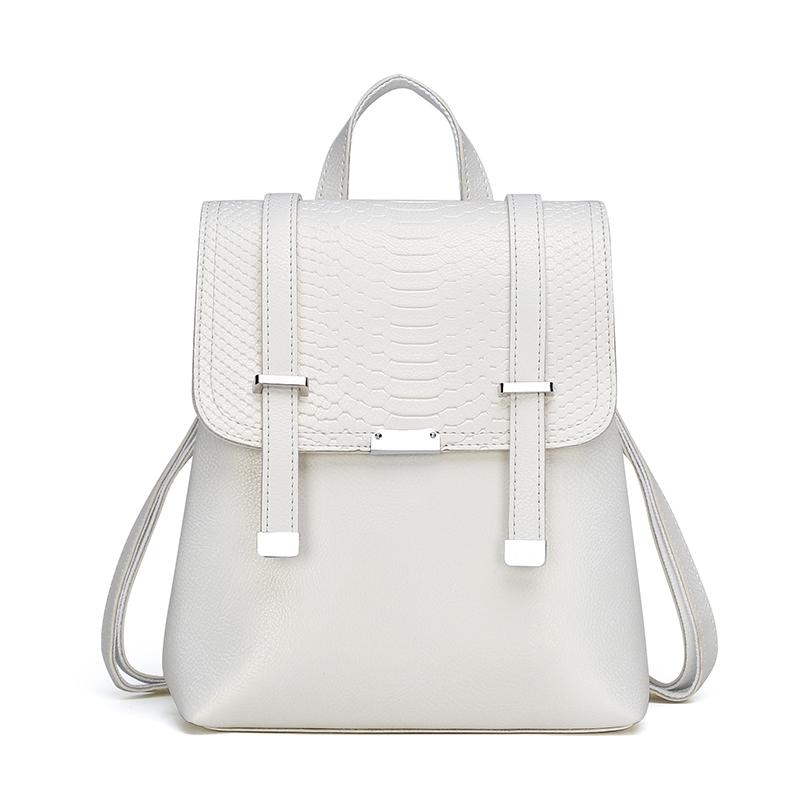 The Bardot Backpack - White-Handbag-ElegantFemme