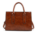 The Miranda Satchel Bag in Brown-Handbag-ElegantFemme