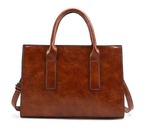 The Miranda Satchel Bag in Brown-Handbag-ElegantFemme