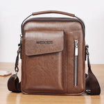 Men’s Shoulder Bag - Brown (8602)-Men's Shoulder Bag-ElegantFemme