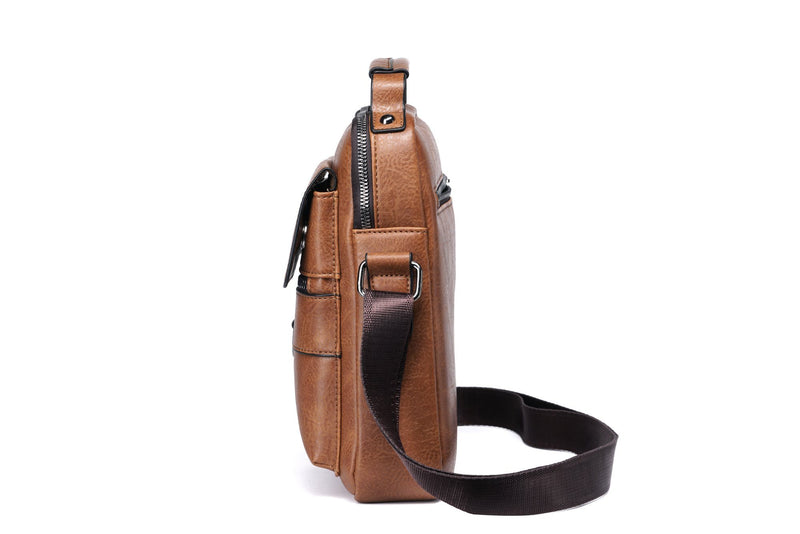 Men’s Shoulder/Satchel Bag - Chestnut (8642)-Men's Shoulder Bag-ElegantFemme