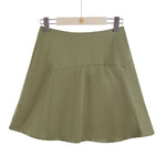 The Keira Cotton Mini Skirt - Green-Skirt-ElegantFemme